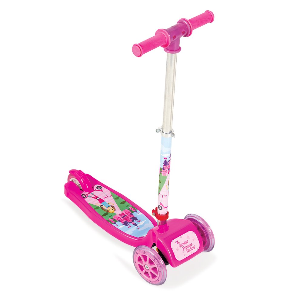 Patinete Infantil Scooter 3 Rodas Princesa Radical Rosa - 3
