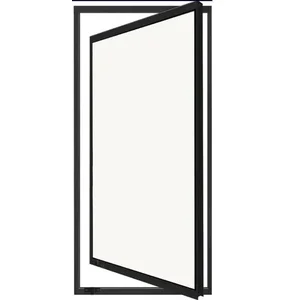 Vitro Capelinha Pivotante C/trinco Vidro Mini Boreal 1,00 X 0,40 Cor Preto Linha Econ