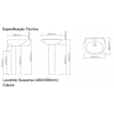 Ver imagem 2 de Lavatório Médio Diva Branco - Onix Louças Onix Loucas