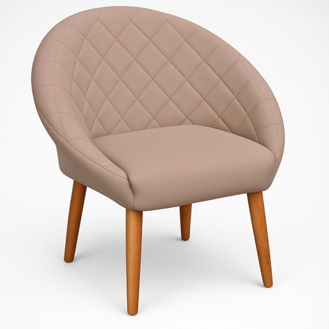 Poltrona Confortável para Escritório Decorativa Alta Qualidade Simples Pés de Madeira