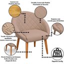 Ver imagem 3 de Poltrona Confortável para Escritório Decorativa Alta Qualidade Simples Pés de Madeira