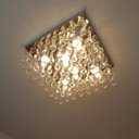 Ver imagem 1 de Lustre de Cristal Verdadeiro Quadrado 45x45 Cm Sala de Jantar, Sala, Quarto - Transparente