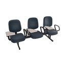 Ver imagem 1 de Cadeira em Longarina com Prancheta Linha Blenda Cinza