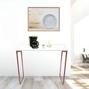 Ver imagem 6 de Mesa Aparador Retangular Industrial Aço Cobre Hall Pés Metálicos para Sala de Estar Decoração Vintag