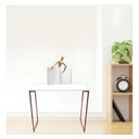 Ver imagem 4 de Mesa Aparador Retangular Industrial Aço Cobre Hall Pés Metálicos para Sala de Estar Decoração Vintag