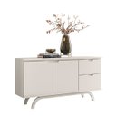 Ver imagem 3 de Balcão 2 Portas 2 Gavetas Com 150cm Rennes Off White - ÉdeCasaMóveis                                                                           