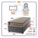 Ver imagem 4 de Conjunto Box Baú San Diego 88x188 Bege Espuma D33 King House