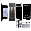 Ver imagem 4 de Kit Fechadura Magnética Eletroimã 150kg Preto Porta Vidro Blindex Controles Receptor sem Fio Complet