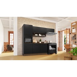 Conjunto Cozinha em Aço Exclusive Itatiaia 4 Peças com Aereo Ripado:grafite/preto - 3