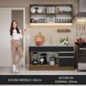 Armário de Cozinha Compacta com Pia 150cm Rustic/Preto Glamy Madesa 03 - 6
