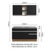 Armário de Cozinha Compacta com Pia 150cm Rustic/Preto Glamy Madesa 03 - 4