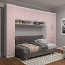 Ver imagem 1 de Guarda Roupa Dormitório Modulado Alpes Solteiro - Roupeiro Luciane M03:Rosa