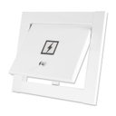 Ver imagem 2 de Visor Luz Energia Linear Hat Branco Fosco Top Design Moderno Inovador