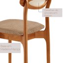 Ver imagem 5 de Mesa de Jantar com Kit 6 Cadeiras Madeira Maciça/MDF Monaco Linho Palha/Imbuia