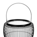 Ver imagem 2 de Lanterna Decorativa em Metal Preto 50x24x24 cm - D’Rossi Vaso Decorativo