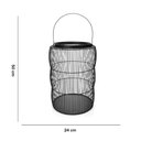 Ver imagem 4 de Lanterna Decorativa em Metal Preto 50x24x24 cm - D’Rossi Vaso Decorativo