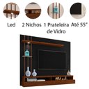 Ver imagem 2 de Painel para Tv de até 55" Suspenso Éden Preto/canela