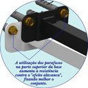 Ver imagem 6 de 04 Suportes Refletor Base Reta Braço 100 Cm 4 Cjts - Branco