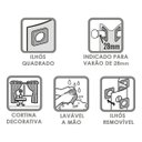 Ver imagem 5 de Cortina Sala Voal Quadriculado Charm Decoraçao 6,00x2,20:branco