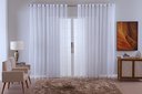 Ver imagem 1 de Cortina Sala Voal Quadriculado Charm Decoraçao 6,00x2,20:branco