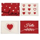 Ver imagem 1 de Kit com 4 Lugares Americanos Românticos - Estampas Exclusivas - 37x50cm