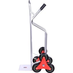 Carrinho para Carga 150kg Alumínio Roda Tripla Pneu Maciça Worker - 4