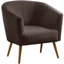 Ver imagem 2 de Kit 2 Poltronas para Sala e Escritório Pé Palito Belize Veludo Marrom