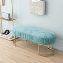 Ver imagem 2 de Recamier Glow Veludo Azul Tiffany - Zahav Estofados