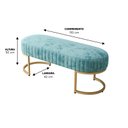 Ver imagem 3 de Recamier Glow Veludo Azul Tiffany - Zahav Estofados