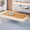 Ver imagem 3 de Home Suspenso Zenith Cinamomo Off White com Mesa de Centro Cadenza e Aparador Vivant Off White