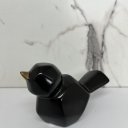 Ver imagem 2 de Pássaro preto de cerâmica trabalhado decorativo