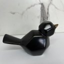 Ver imagem 4 de Pássaro preto de cerâmica trabalhado decorativo