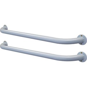 Kit 02 Alças Barras de Apoio para Banheiro Auxilio Idoso Deficiente em Aço Mali 60cm - Branca