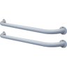 Kit 02 Alças Barras de Apoio para Banheiro Auxilio Idoso Deficiente em Aço Mali 60cm - Branca - 1