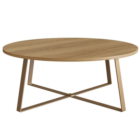 Mesa de Centro para Sala de Estar 27947 Hanover Dourado Artesano