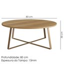 Ver imagem 7 de Mesa de Centro para Sala de Estar 27947 Hanover Dourado Artesano