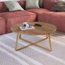 Ver imagem 6 de Mesa de Centro para Sala de Estar 27947 Hanover Dourado Artesano