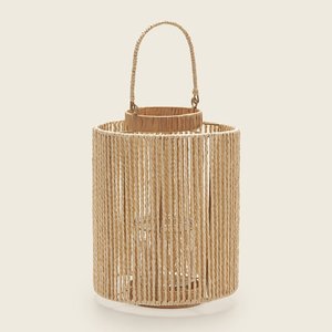 Lanterna Decorativa em Fibra Natural 30cm 14944 Mart