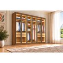 Ver imagem 1 de Guarda Roupa Modulado Closet 6PTS 4g Linea N. Horizonte Cuma