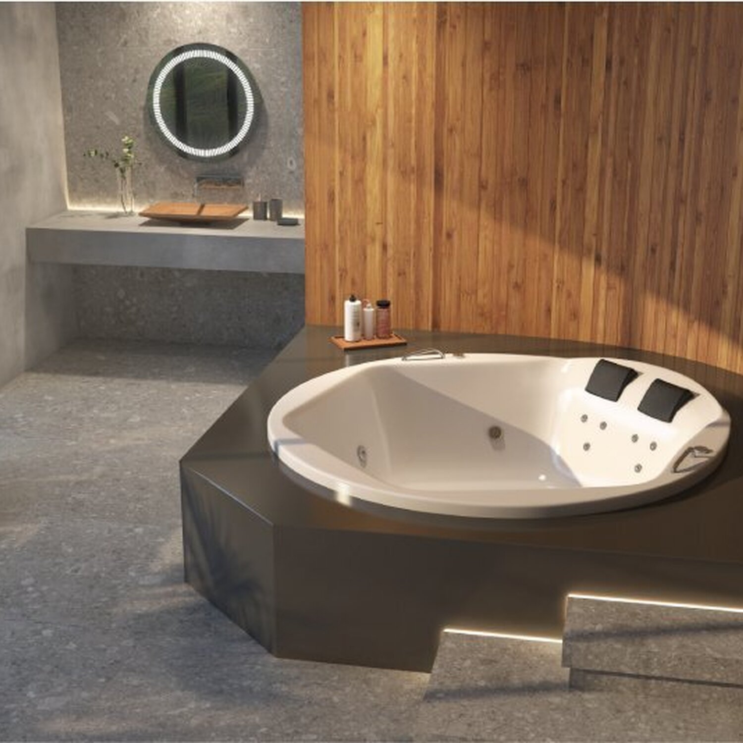 Banheira de Hidromassagem Hexa em Gel Coat Gran Luxo com Aquecedor 180 cm - Volume Ideal 425 litros - 110V - 2