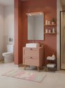 Ver imagem 4 de Gabinete para Banheiro com Tampo Cuba e Espelho com LED 60cm Retro MDF Rosa Milano - On Móveis