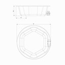 Ver imagem 3 de Banheira de Hidromassagem Hexa em Gel Coat Gran Luxo com Aquecedor 180 cm - Volume Ideal 425 litros - 110V