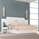 Ver imagem 2 de Cabeceira de Casal Acapulco Branco com Mesa de Cabeceira Apoio Quarto