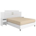 Ver imagem 3 de Cabeceira de Casal Acapulco Branco com Mesa de Cabeceira Apoio Quarto