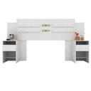 Ver imagem 1 de Cabeceira de Casal Acapulco Branco com Mesa de Cabeceira Apoio Quarto