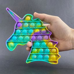 Pop It Tie Dye Unicórnio Fidget Toy Brinquedo Silicone Anti Stress Sensorial - Verde, Roxo e Amarelo - 2
