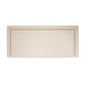 Cabeceira Queen Reta Luxo 160x60 Suede Off White - Tachas Prata - 2