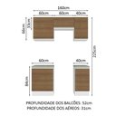 Ver imagem 4 de Armário de Cozinha Compacta 160cm Branco/Rustic Glamy Madesa 07