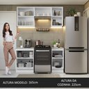 Ver mais imagens de Armário de Cozinha Compacta 160cm Branco/Rustic Glamy Madesa 07