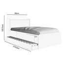 Ver imagem 2 de Cama Tamires Branco com Auxiliar Capitonê e 02 Colchões